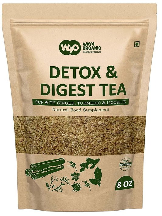 Detox and Digest CCF Tea with Ginger, Turmeric and Licorice Tea (Pack of 2)