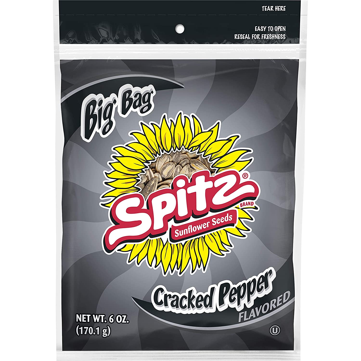 Spitz Sunflower Seeds, Cracked Pepper, (Pack of 9)