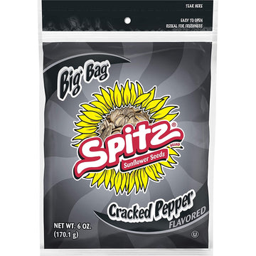 Spitz Sunflower Seeds, Cracked Pepper, (Pack of 9)