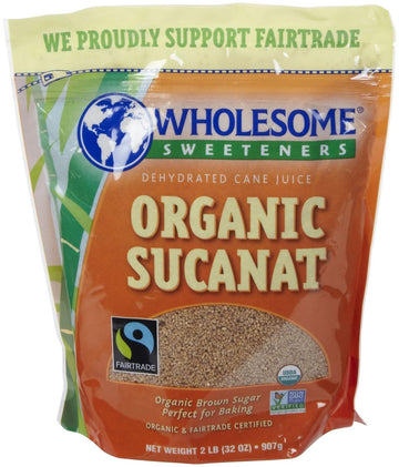 Wholesome Sweeteners Organic Sucanat, 2 lb, 32 Ounce
