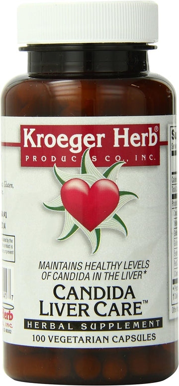 Kroeger Herb Candida Liver Care - 100 Vegetarian Capsules3.2 Ounces