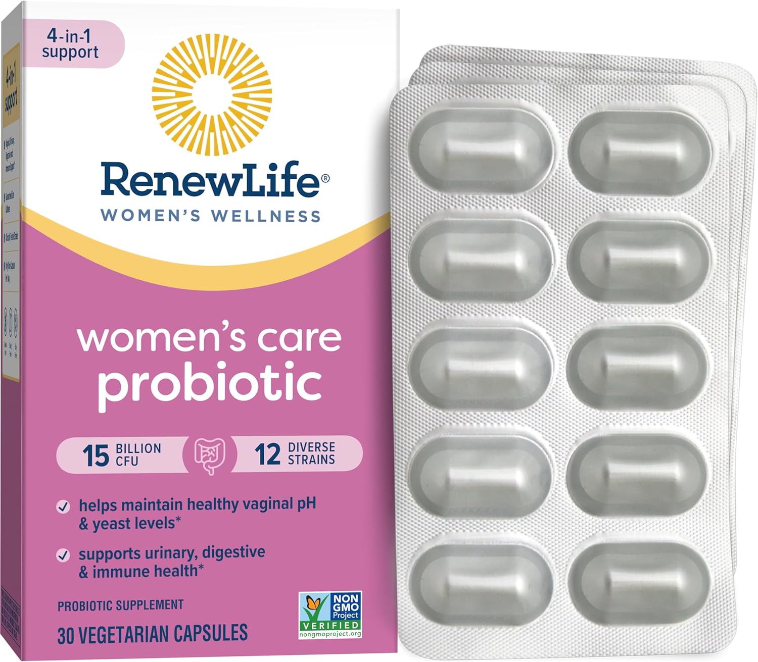 Renew Life Women'S Probiotic Capsules, Supports Vaginal, Urinary, Dige1 Ounces