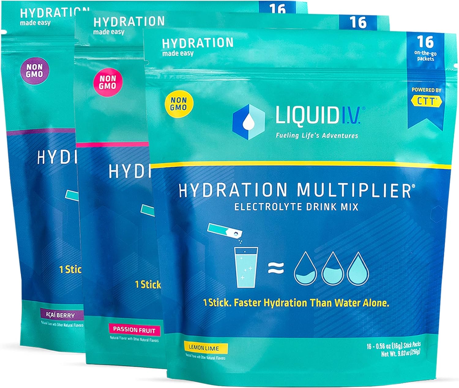 Liquid I.V. Hydration Multiplier - Hydration Hero Bundle - Passion Fru