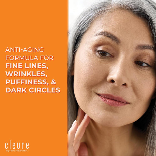 Cleure Anti Aging Eye Gel - Gentle Daily Hydrating Eye Serum for Sensitive, Dry Skin - Fragrance Free (8  Pack of 1)