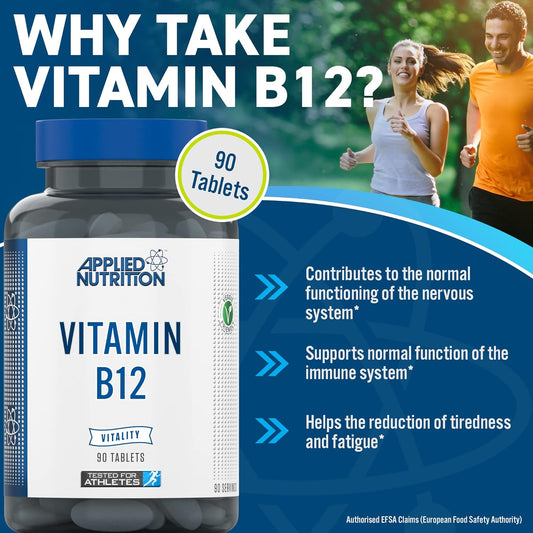 Applied Nutrition Vitamin B12 Tablets 1000Mcg - Immune System Support 115 Grams