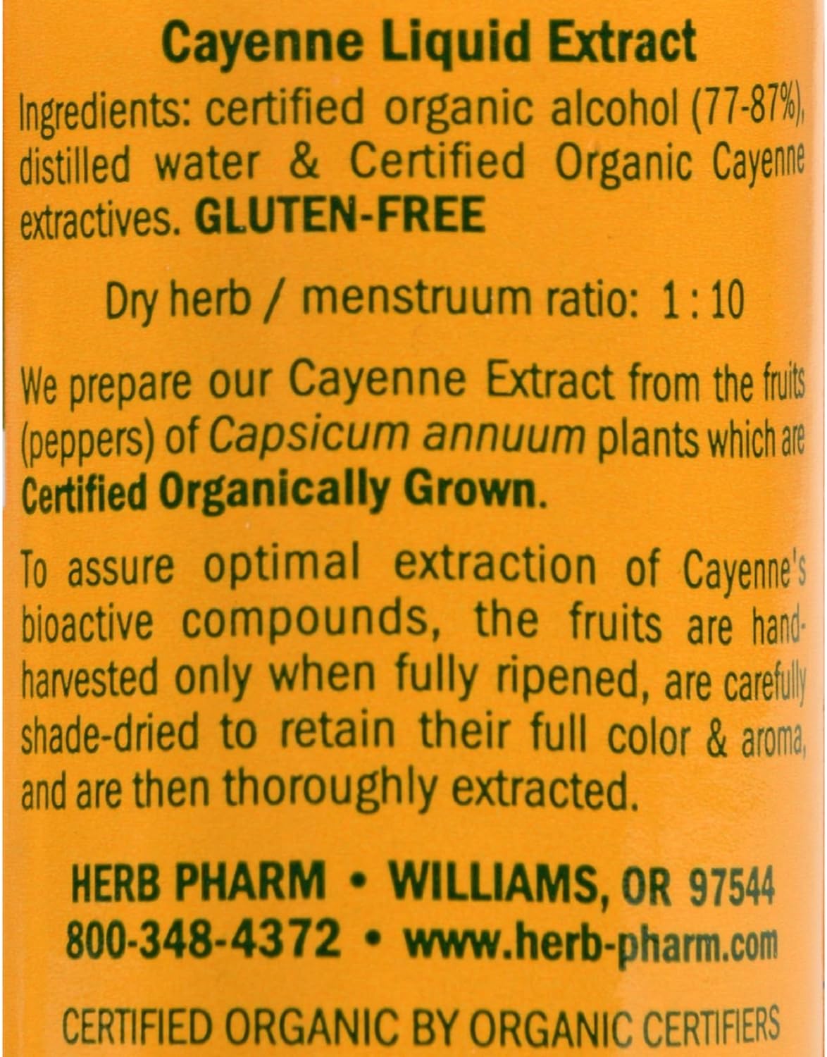  HERB Pharm Organic Cayenne Extract, 1 FZ : Health & Househo