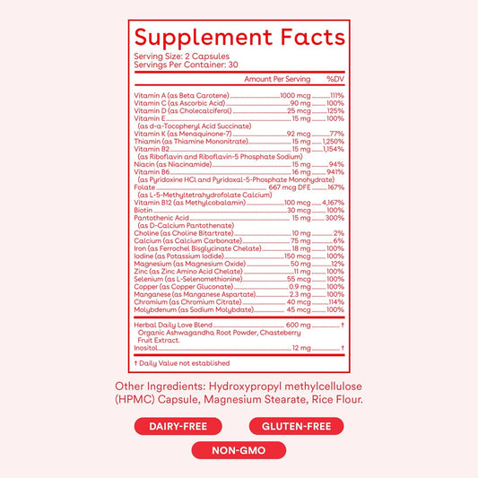 Love Wellness Daily Love Multivitamin For Women | Support For Energy,