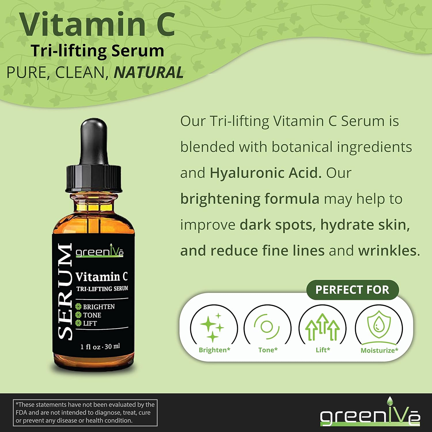 Esupli.com GreenIVe Vitamin C Serum Tri-Lifting Serum with Hyaluronic A