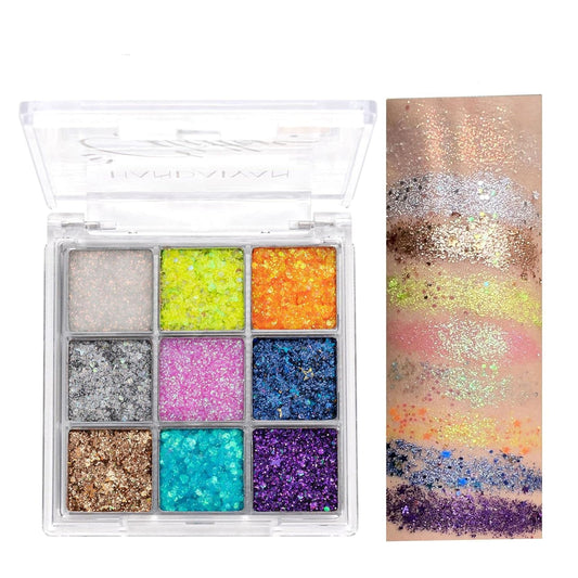 ONarisae Eyeshadow Palette Ultra-Pigmented Eye Makeup Colorful Shadow Palettes Multicolor Eye Make Up (A Glitter Mermaid)