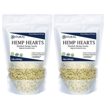 Hemp Hearts - 100% Pure Hemp Hearts - Raw Shelled Hemp Seeds