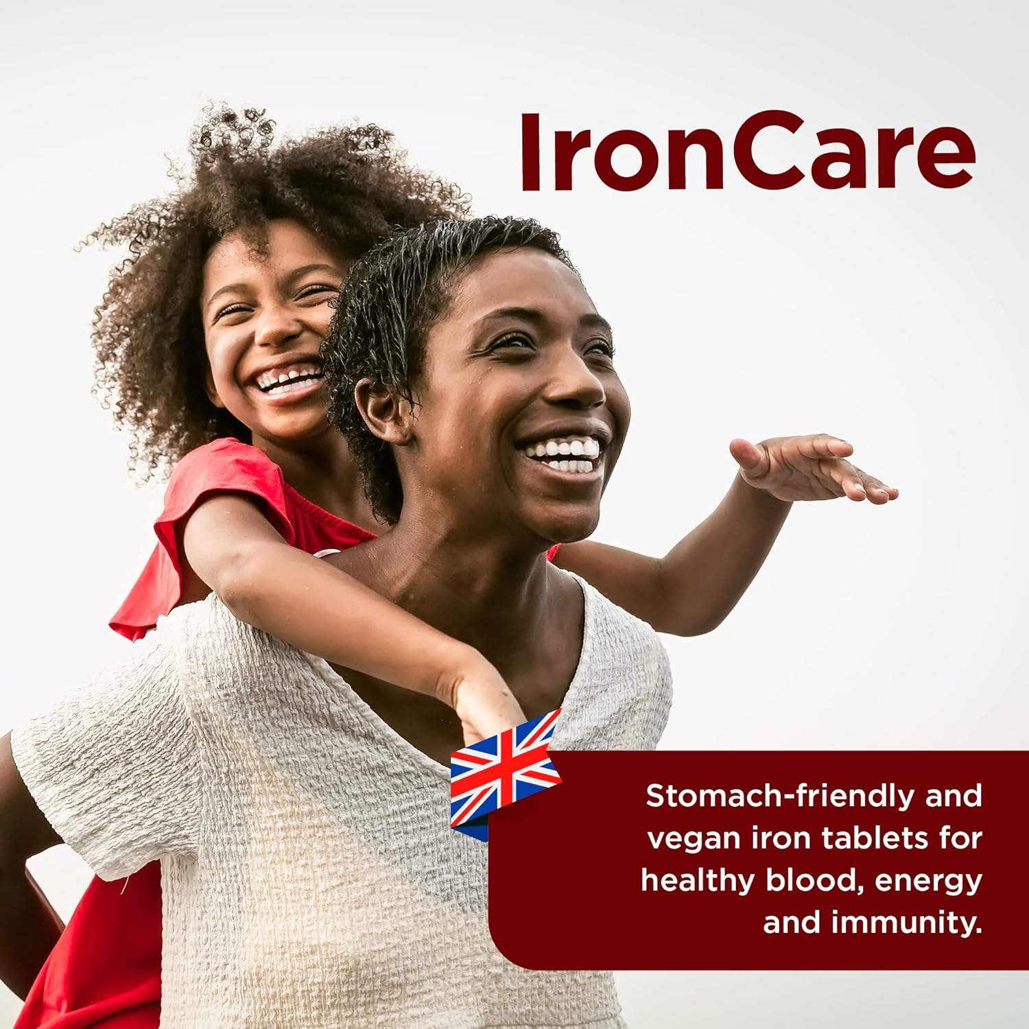 Healthspan IronCare (120 Tablets) | Added Vitamin C & B2, B6 & B12 | S