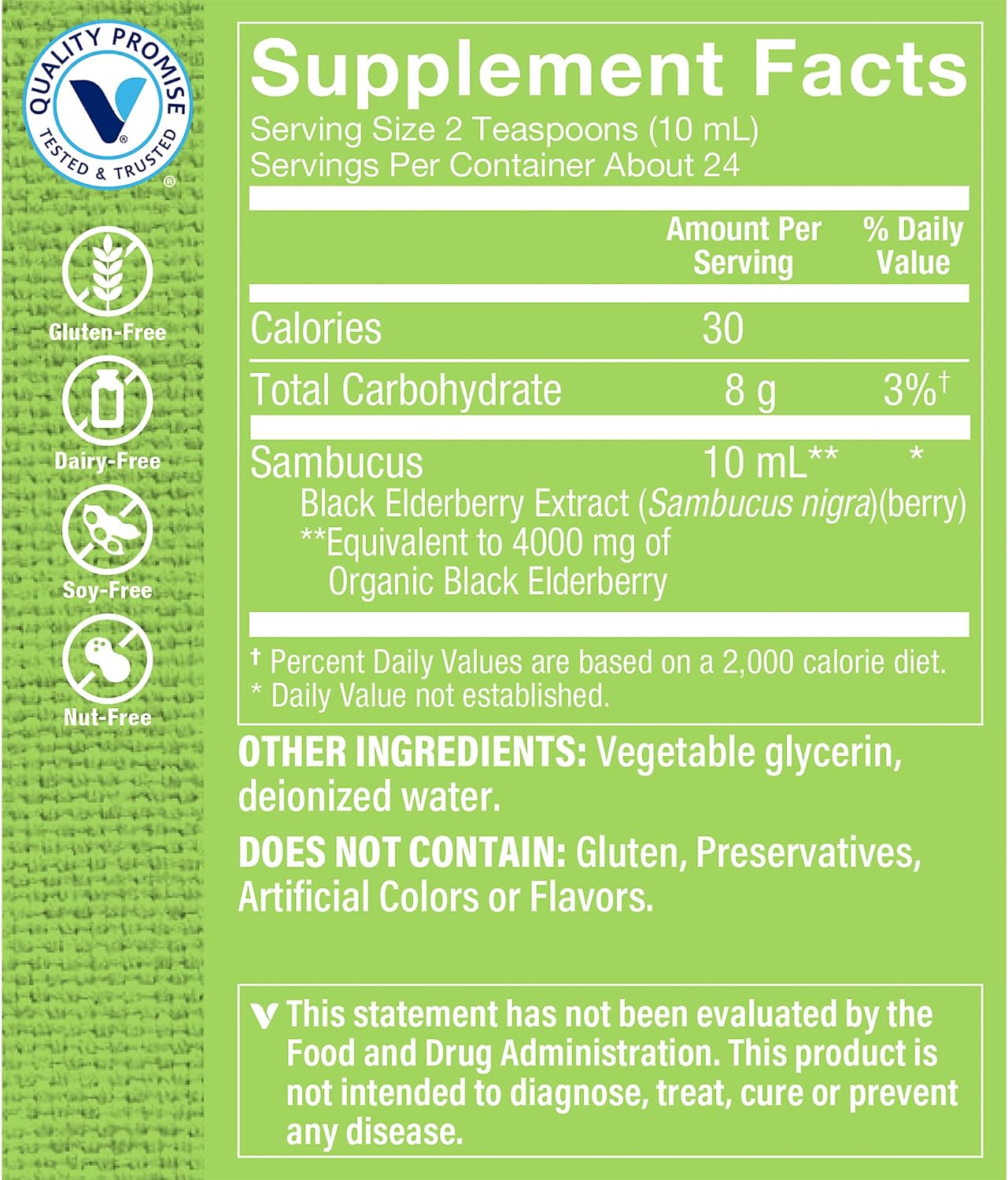 The Vitamin Shoppe Sambucus Black Elderberry Extract (8 Fluid Ounces L