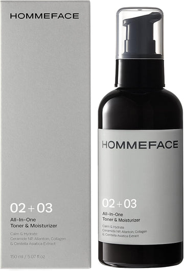 HOMMEFACE All-in-One Face Toner & Moisturizer for Men, 5.07 . ., Lightweight, Alcohol-Free, After Shaving, for Dry, Combination & Oily Skin