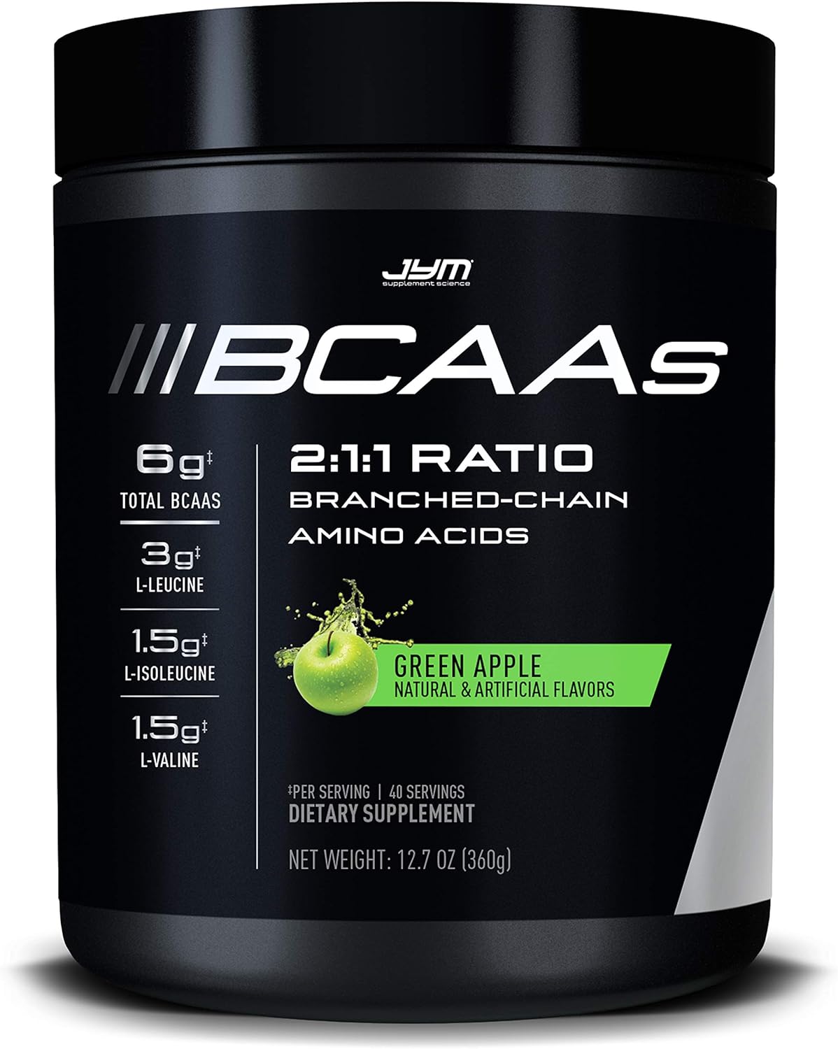 JYM BCAAs 40 Servings - Green Apple40 Servings (Pack of 1)