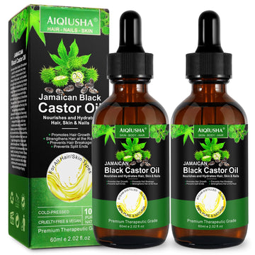 Jamaican Black Castor Oil,120ML,Organic Castor Oil Cold Pressed Glass Bottle,Unrefined 100% Pure Cold Pressed for Body H