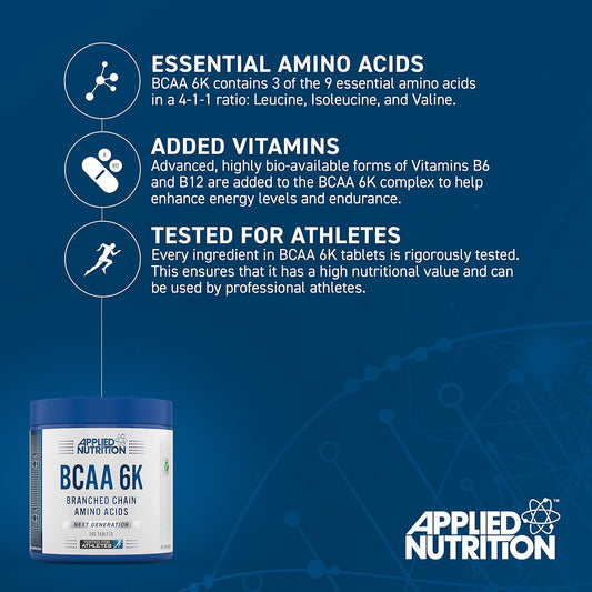 Applied Nutrition Bcaa 6000Mg Capsules - Branched Chain Amino Acids Bc300 Grams