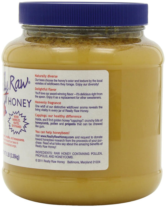 Really Raw Honey, Totally Unprocessed, 5-Pound