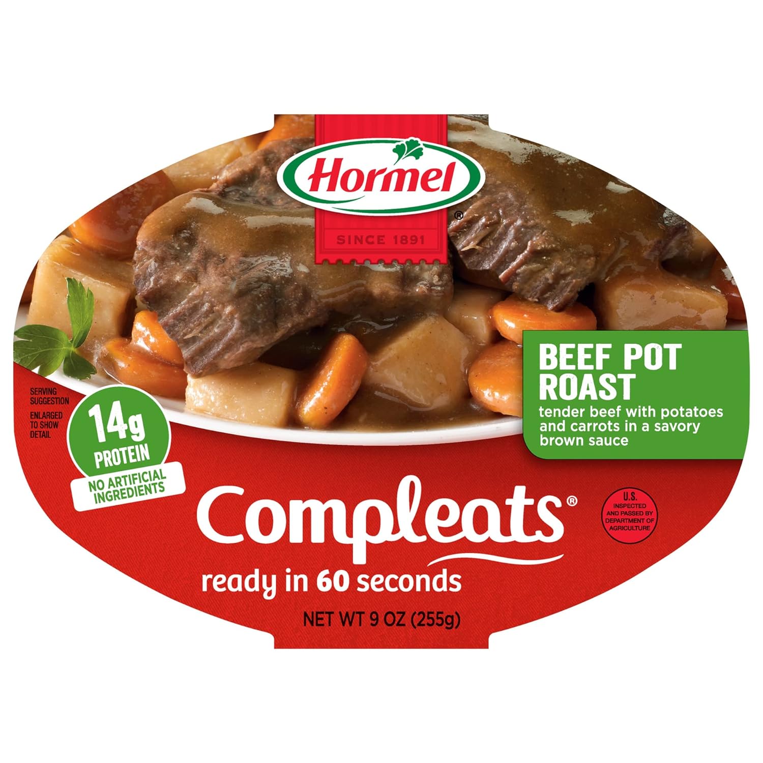 Hormel Compleats Beef Pot Roast Microwave Tray, 9 Ounce (Pack Of 6)3.38 Pounds