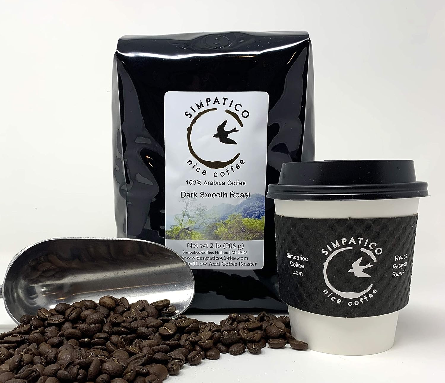 Simpatico Low Acid Coffee - Regular - Organic Dark - Ground ( bag)