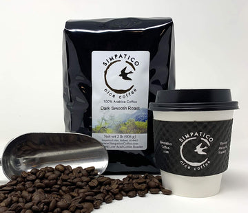 Simpatico Low Acid Coffee - Regular - Organic Dark - Whole Bean (bag)