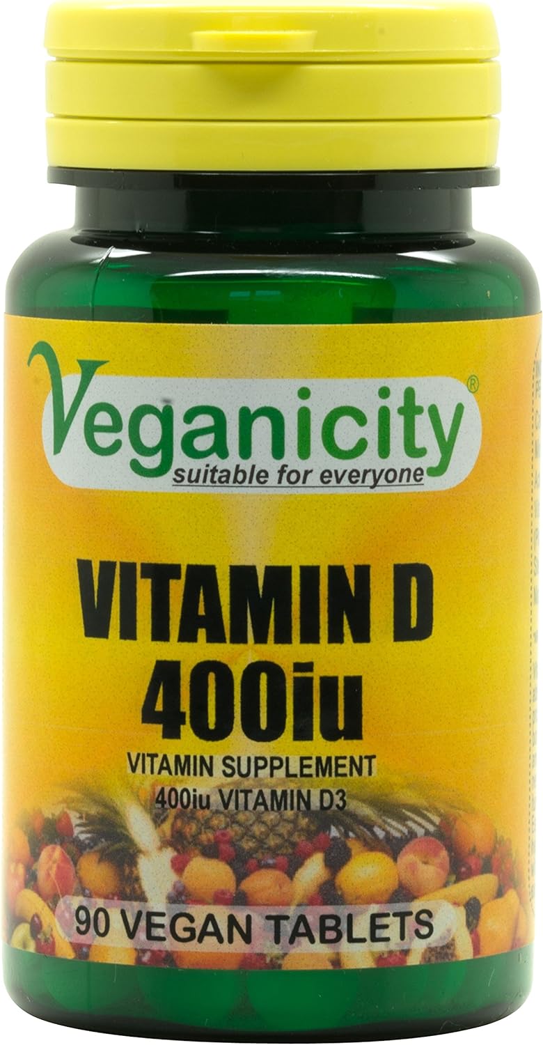 Veganicity Vitamin D3 400iu (10æg) : Vitamin D General Health & Joint 58 Grams