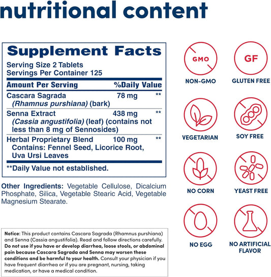 American Health Dietary Fiber Supplements, Tam Herbal Laxative, 250 Co6.24 Ounces