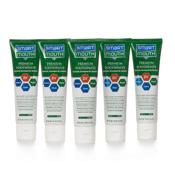 Smart Mouth Whitening Toothpaste with uoride Clean Mint 6 (Pack of 5)