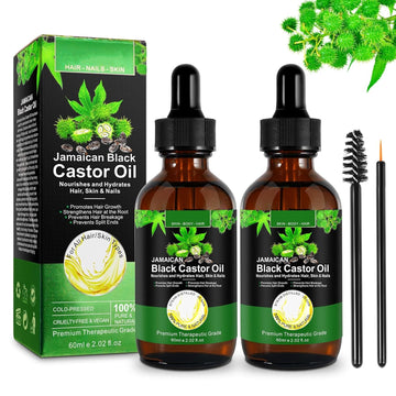 VCTSOF Jamaican Black Castor Oil - 100% Pure and Cold Pressed for Stimulating Hair Growth, Luscious Eyelashes, Thick Eye