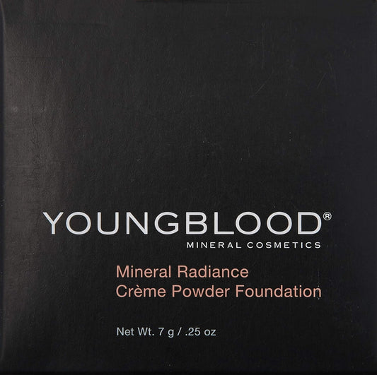 Youngblood Creme powder foundation refillable compact with product-warm beige 0.25  / 7 gr, 0.25