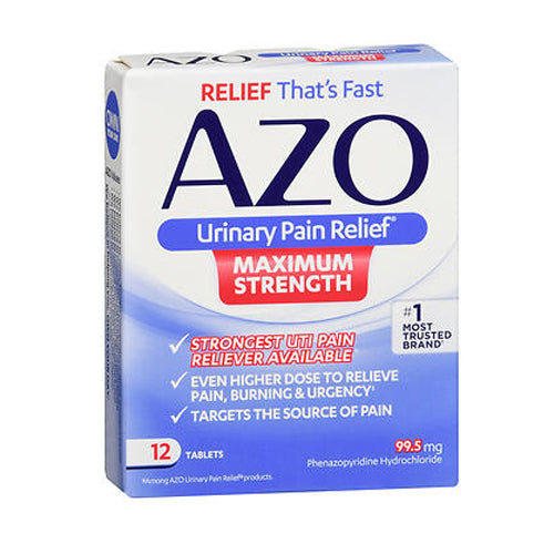 Azo Standard Maximum Strength Tablets For Urinary Pain Relie
