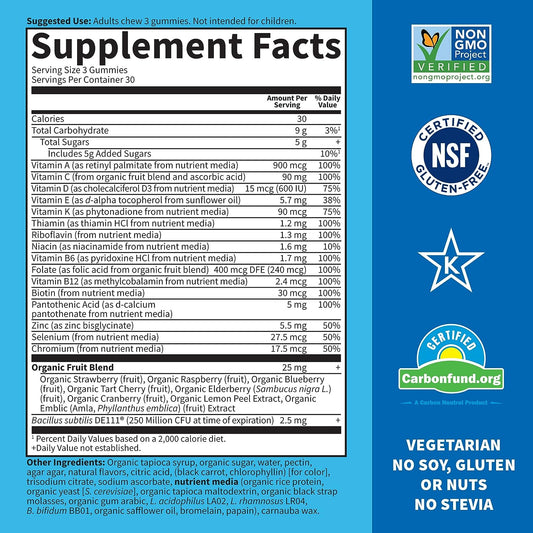 Garden Of Life Mens Multivitamin Gummy:Vitamins C,D,E,B&Zinc For Ener