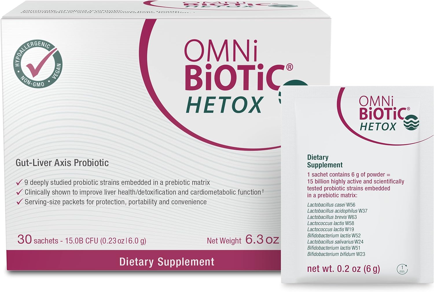 OMNi BiOTiC HETOX Probiotic Liver Detox - Bifidobacterium & Lactobacil