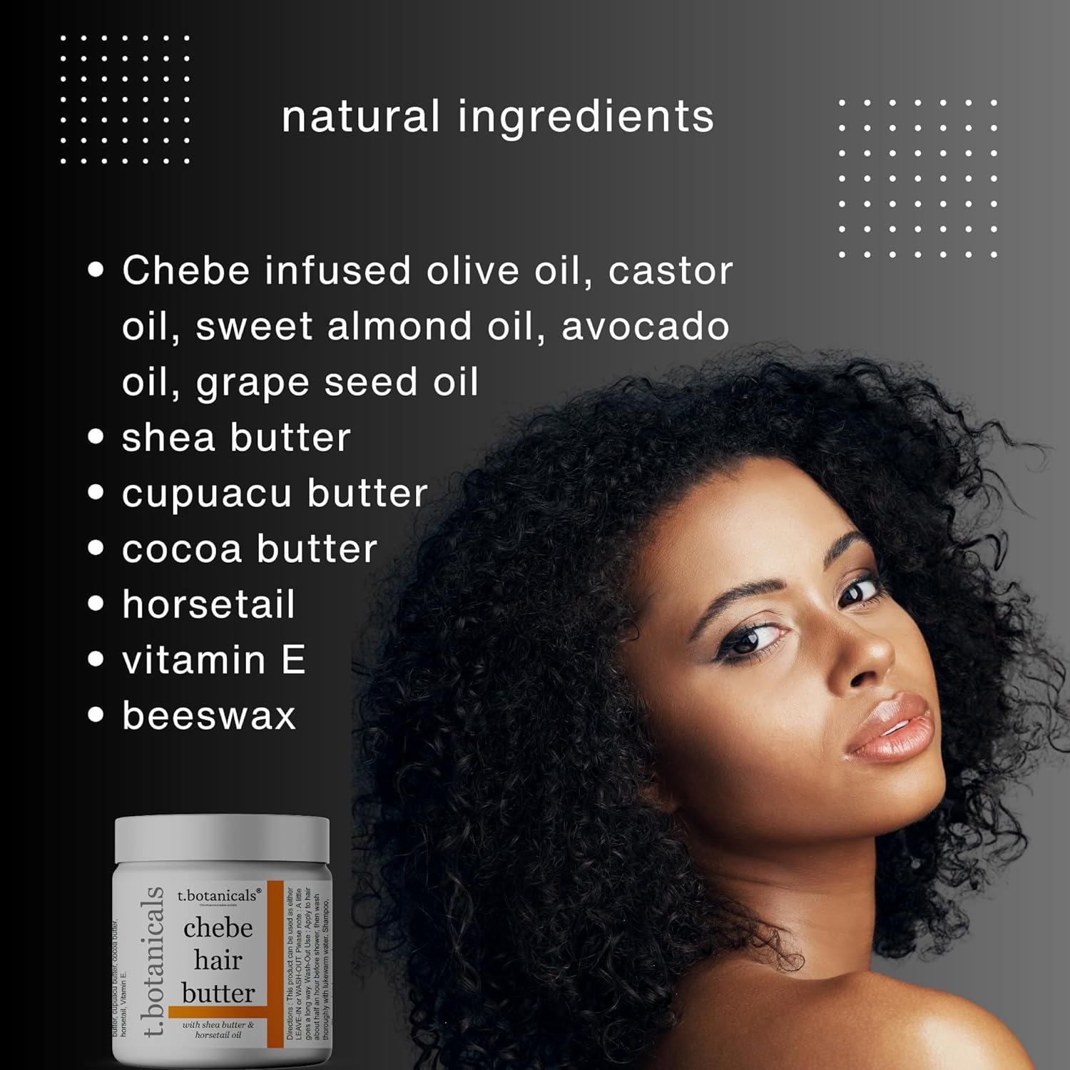  t.botanicals Chebe Butter, Chebe Hair Butter for Hair Growt