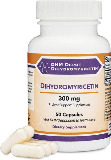 Dihydromyricetin (DHM) 50 Capsules, 300mg, Liver Support Supplement (T1.45 Ounces