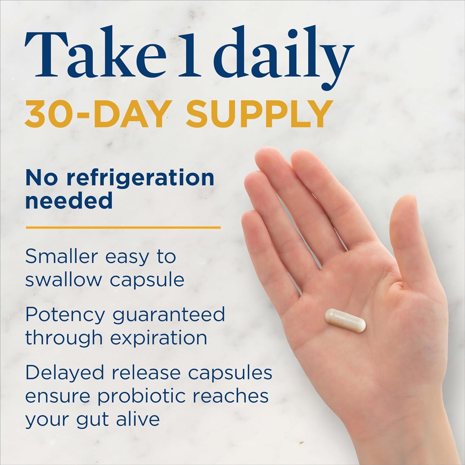 Renew Life Probiotic Everyday Immune Capsules, Daily Supplem