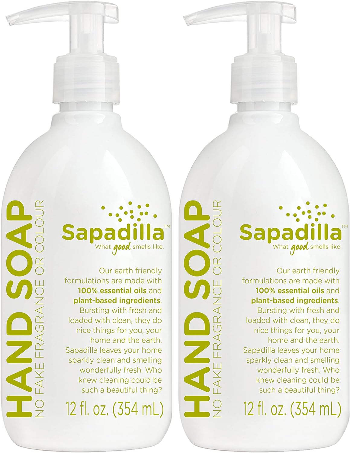 Sapadilla Liquid Hand Soap - Rosemary + Peppermint - Made with 100% Pure Essential Oil Blends, Cleansing & Moisturizing, Aromatic & Fragrant Hand Soap, Plant Based, Biodegradable, 12  (Pack of 2)