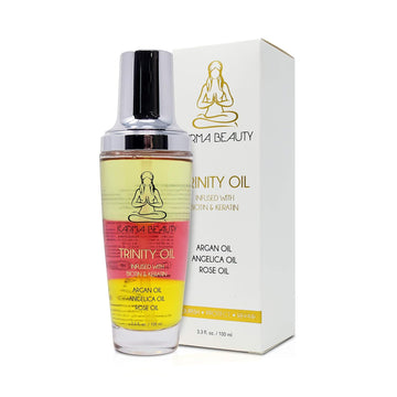 Karma Beauty Keratin Hair Serum Leave-In Treatment Infused with Biotin and 7 Essential Oils