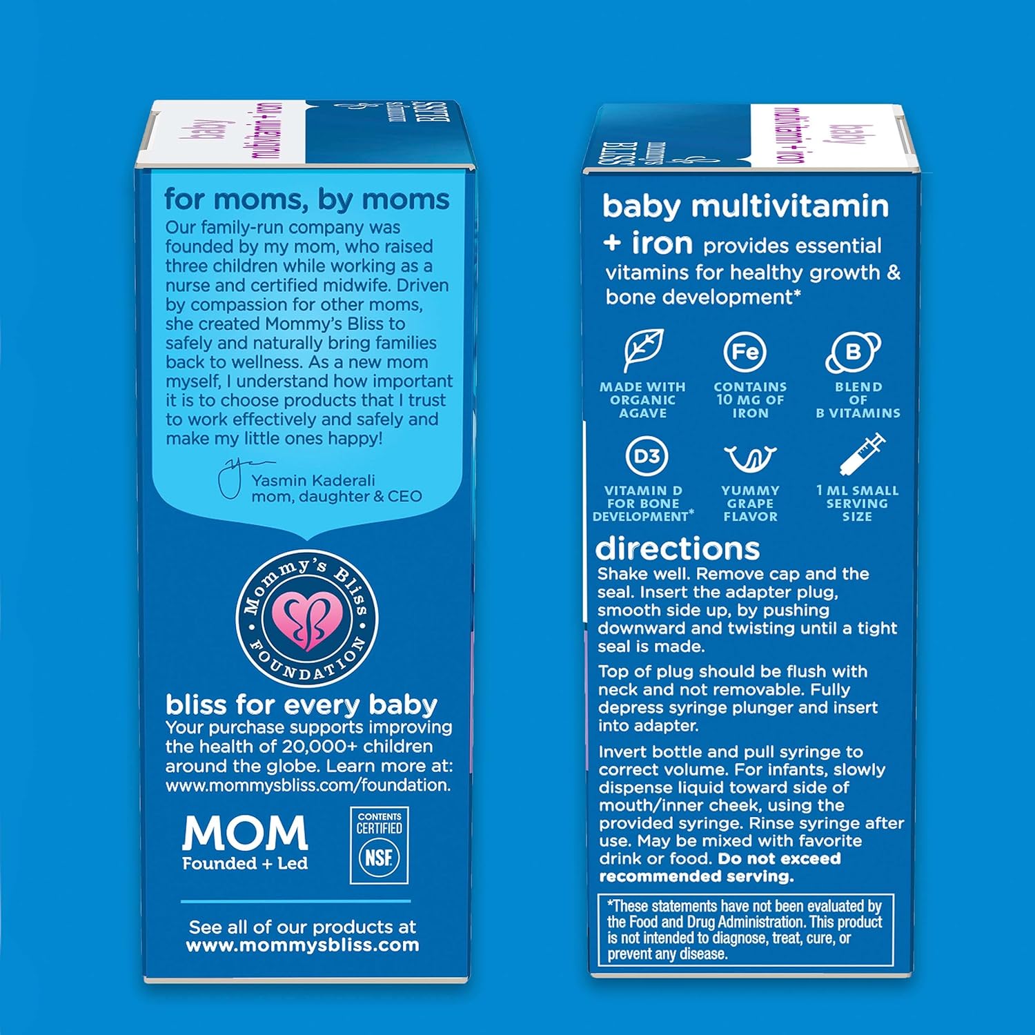 Mommy's Bliss Baby Multivitamin + Iron, Daily Essential Vitamins for I