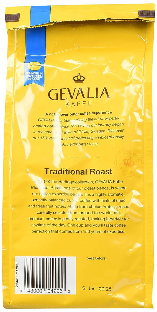 Gevalia, Kaffe, Traditional Roast, Ground Coffee, (Pack of 2)