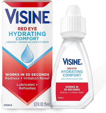 Visine Red Eye Hydrating Comfort Redness Relief and Lubricant Eye Drop