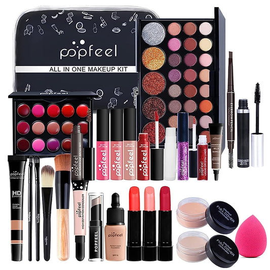 MAEPEOR All In One Makeup Kit 27PCS Makeup Kit for Women Full Kit Multi-Purpose Makeup Set for Beginners or Pros (27Pieces, KIT004)