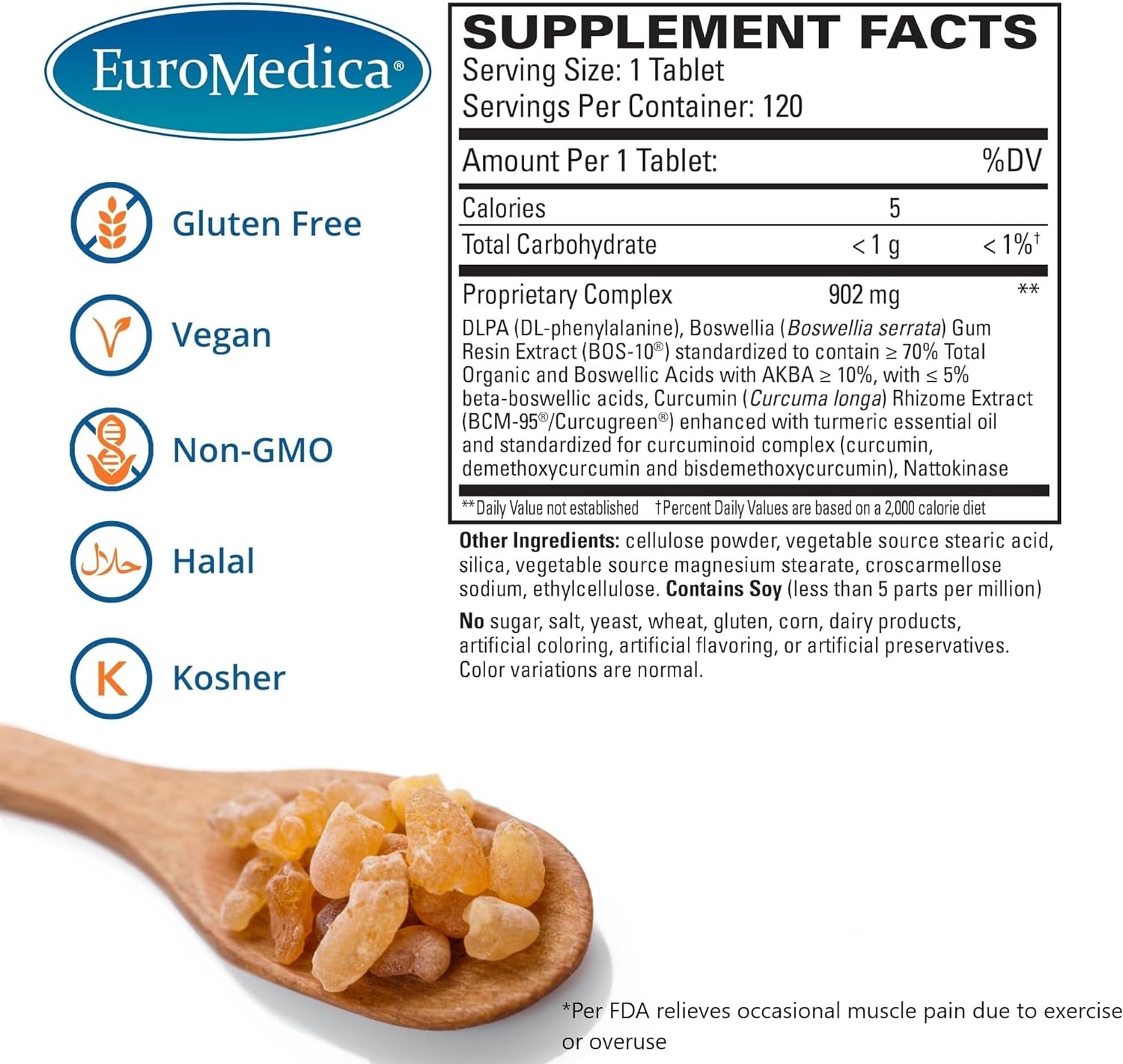 Euromedica Curaphen Extra Strength - 120 Tablets, Pack of 2 - with Cur
