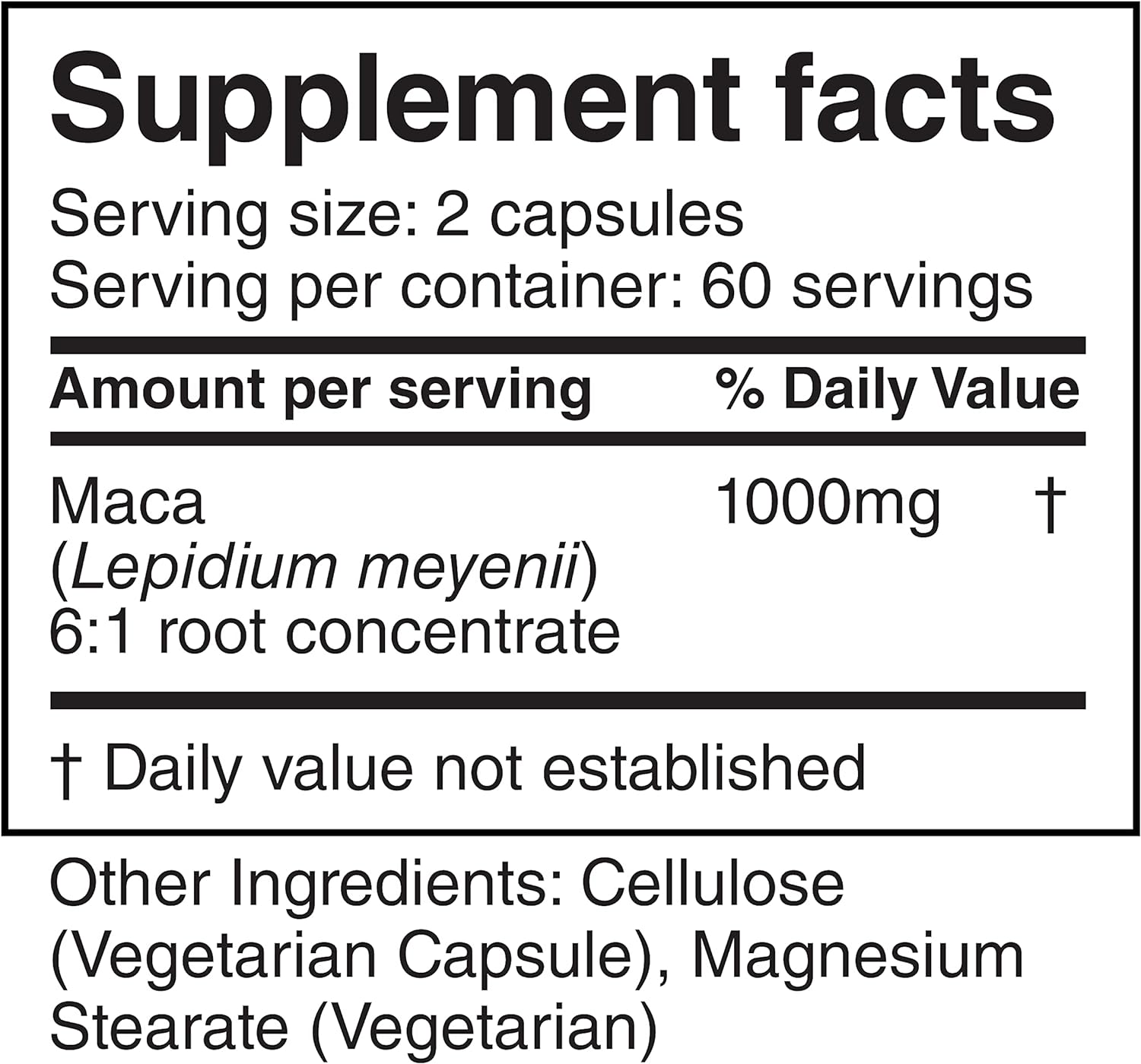 Black Maca Root Capsules Pure Organic Concentrate 6:1, Black & Purple 