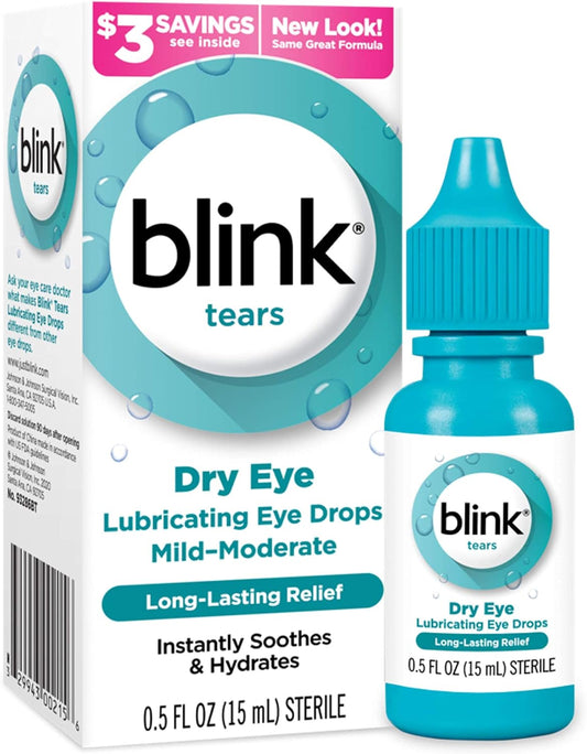 PACK OF 4 - Blink Tears Lubricating Eye Drops, 0.5 fl oz
