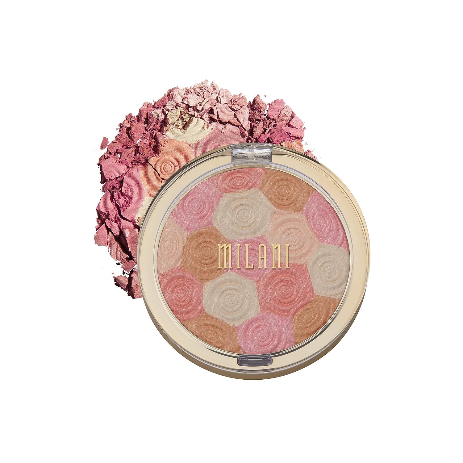 Milani Illuminating Face Powder - Beauty's Touch (0.35 ) Cruelty-Free Highlighter, Blush & Bronzer in One Compact to Shape, Contour & Highlight