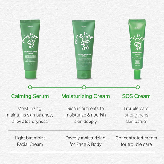 elleybear DPG Barrier Calming Serum, Containing DPG from Licorice Roots, Soothing, Moisturizing, Hydrating, Redness Relief, Skin Barrier Cream, Vegan, for All Skin Type Includes Sensitive Skin