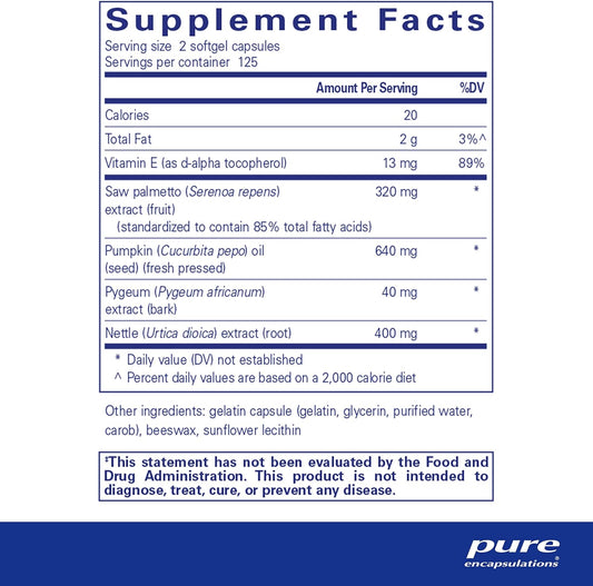 Pure Encapsulations Saw Palmetto Plus | with Nettle Root Extract to Su