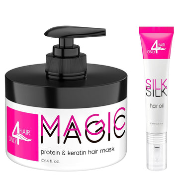 ONLY4HAIR Magic Hair Treatment Protein & Keratin & Argan Oil Mask Deep Conditioning Repair for Dry Damaged Color Treated Bleached Frizzy Hair Hydrating