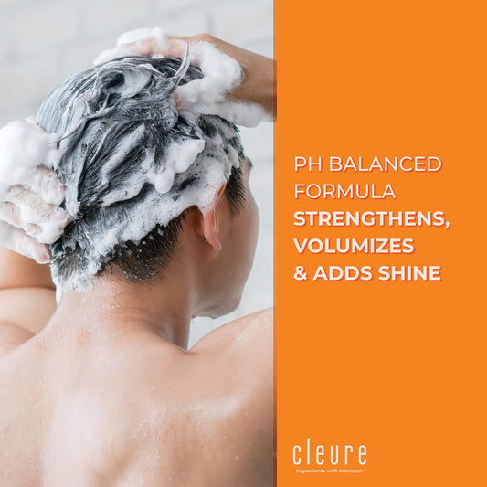 Cleure Hypoallergenic Volumizing Shampoo for Sensitive Skin - Fragrance Free, SLS Free & Paraben Free (12 , Pack of 2)