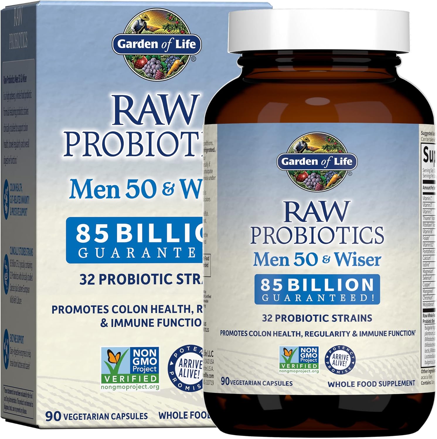 Garden Of Life Raw Probiotics For Men Over 50 - Men 50 & Wiser Probiot9.29 Ounces